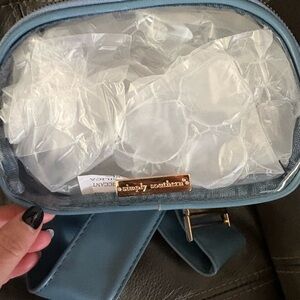 Simply Southern Clear and Blue Belt Bag